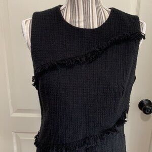 ANN Taylor Black Fitted “shag” Dress